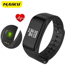 Naiku фитнес-трекер Браслет монитор сердечного ритма Смарт F1 SmartBand артериального давления с Шагомер Браслет
