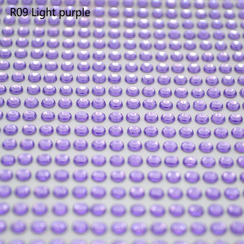 900 шт/лист 4 мм Свободные Стразы круглые с плоской задней стороной акриловые наклейки самоклеящиеся пасты DIY Дизайн ногтей чехол для телефона украшения 8Z - Цвет: Light purple