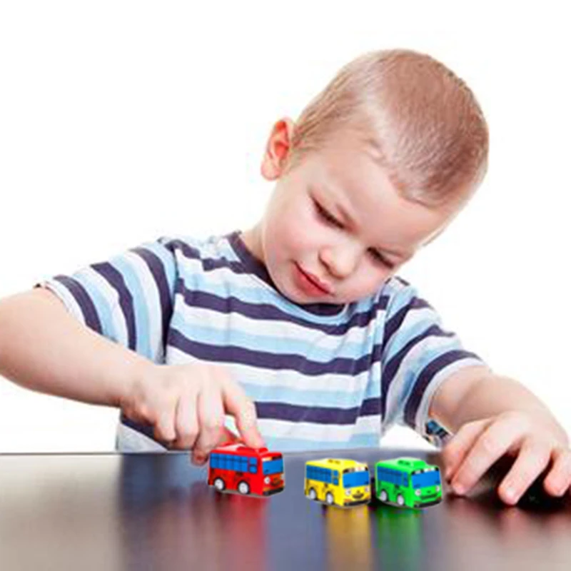 

Peradix 5Pcs/set Mini Cartoons Tayo The Little Bus Model Children Mini Tayo Bus Car ABS Baby Toy Vehicles Christmas Gift