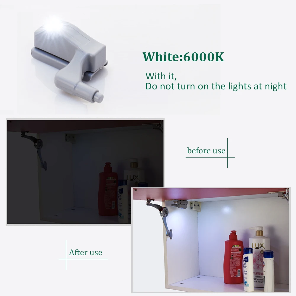 EeeToo, универсальная светодиодная подсветка под шкаф, внутренняя шарнирная лампа, 3 светодиодный s шкаф, шкаф для одежды, сенсорный светильник, домашний кухонный ночной Светильник