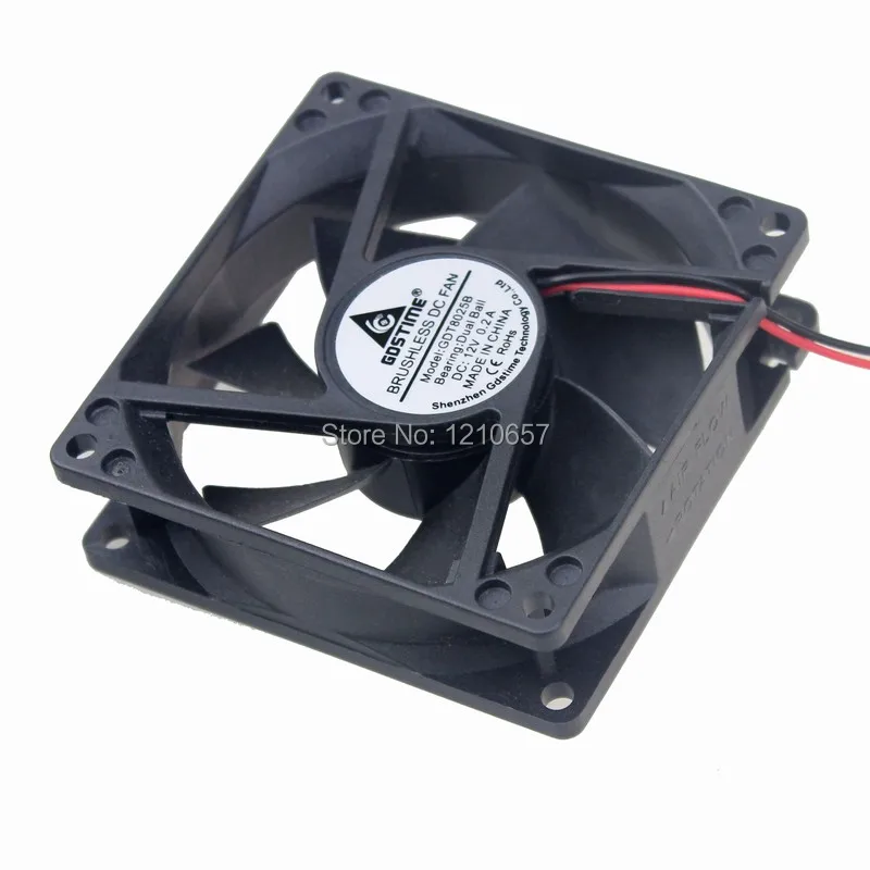 Вентилятор охлаждения Gdstime 8025B DC 12V 2Pin 80 мм 80x80x25 10 шт. в партии | Компьютеры и офис