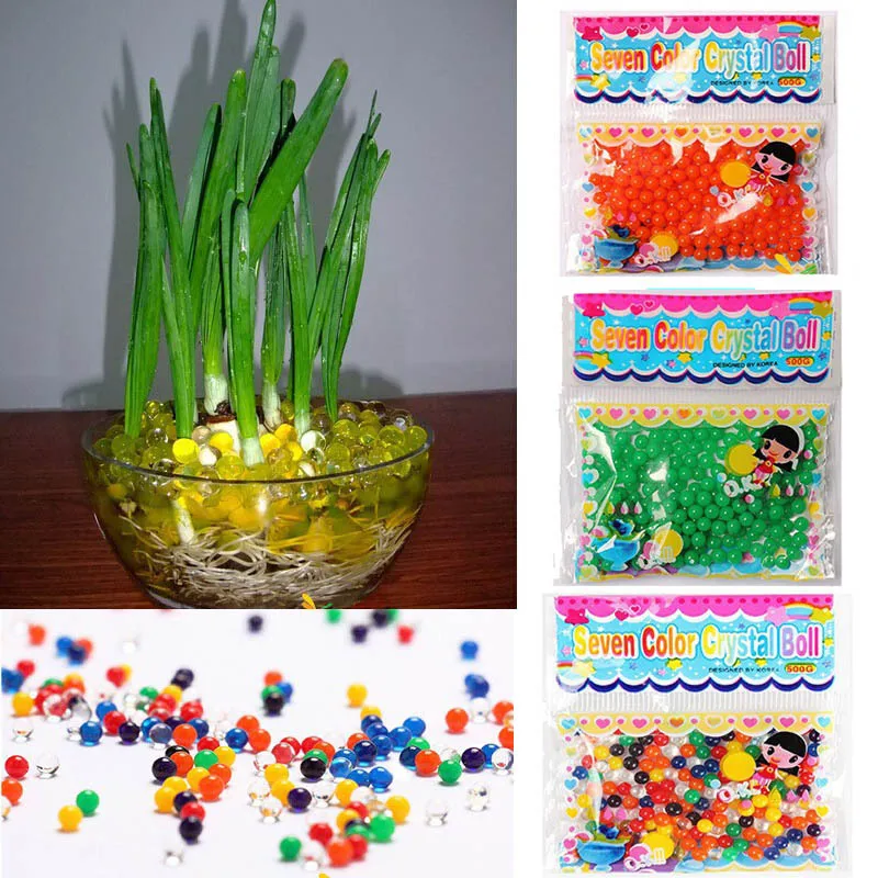 50 pack Crystal Mud Water Beads Plants Multicolor Decoration Crystal