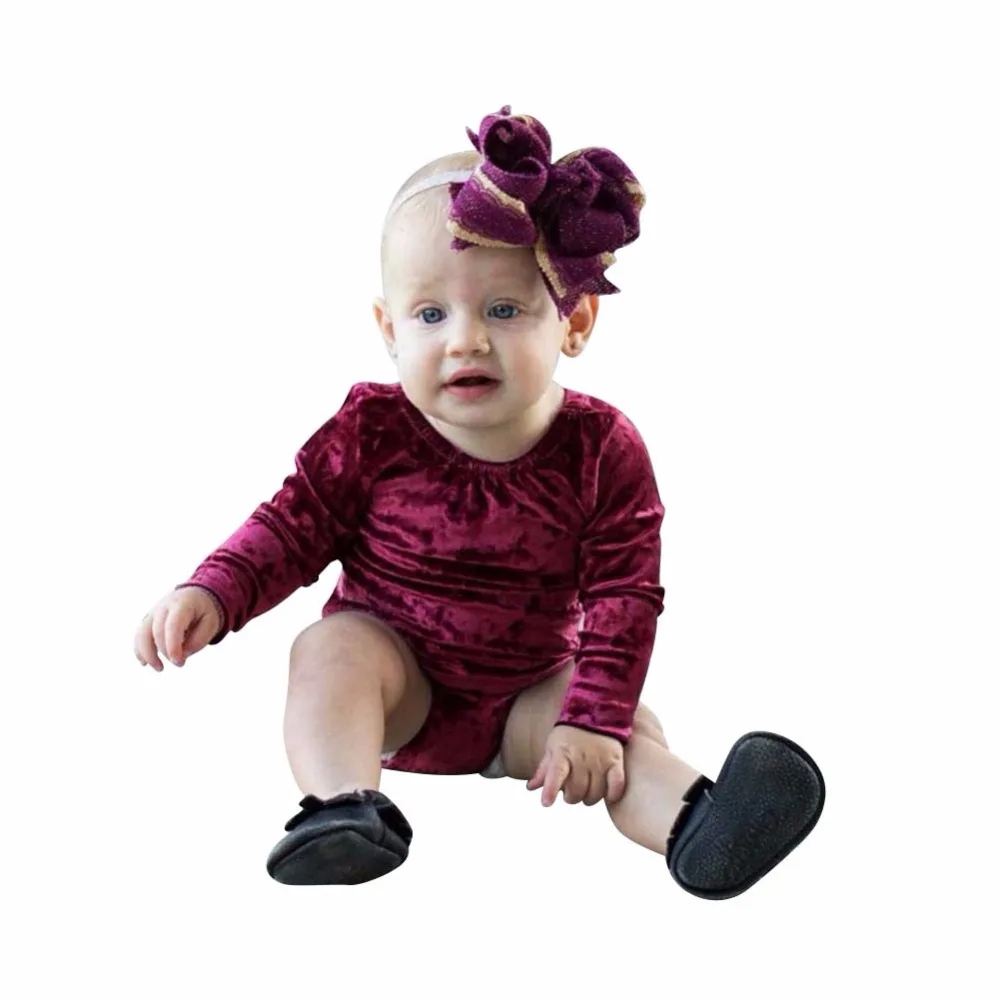 

Autumn Winter Infant Romper 0-24M Velvet for Playsuit Kids Long Girls Baby Sleeves Pleuche Toddler Fashion Outfits