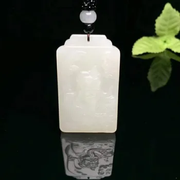 

h73#Exquisite Hetian Yu Guan Gong Pendant