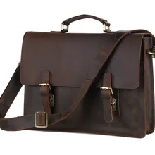 Augus Crazy Horse, кожаная сумка уникального дизайна, модный мужской портфель, деловая сумка для ноутбука, сумка через плечо 7223R-1