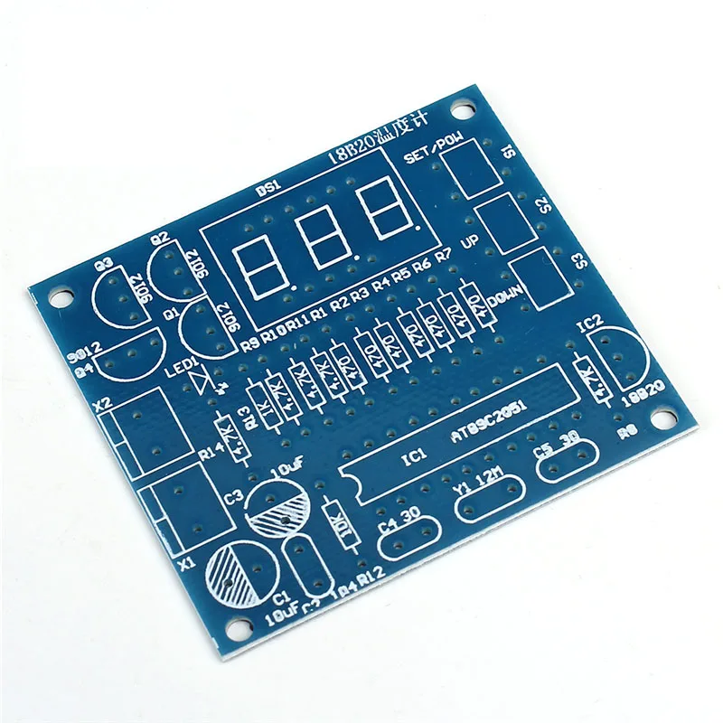 DIY Наборы AT89C2051 DS18B20 комплект цифровой Температура контроллер микроконтроллер
