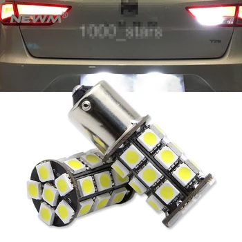 

2pcs PY21W P21/5W S25 BA15D BAZ15D BAY15D 1157 27SMD 5050 LED bulb White lamp car lights rear lights stop lights