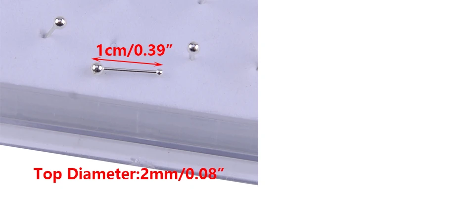 20 шт 2 мм простой шарик носа кольца Шпильки Бар кости пирсинг