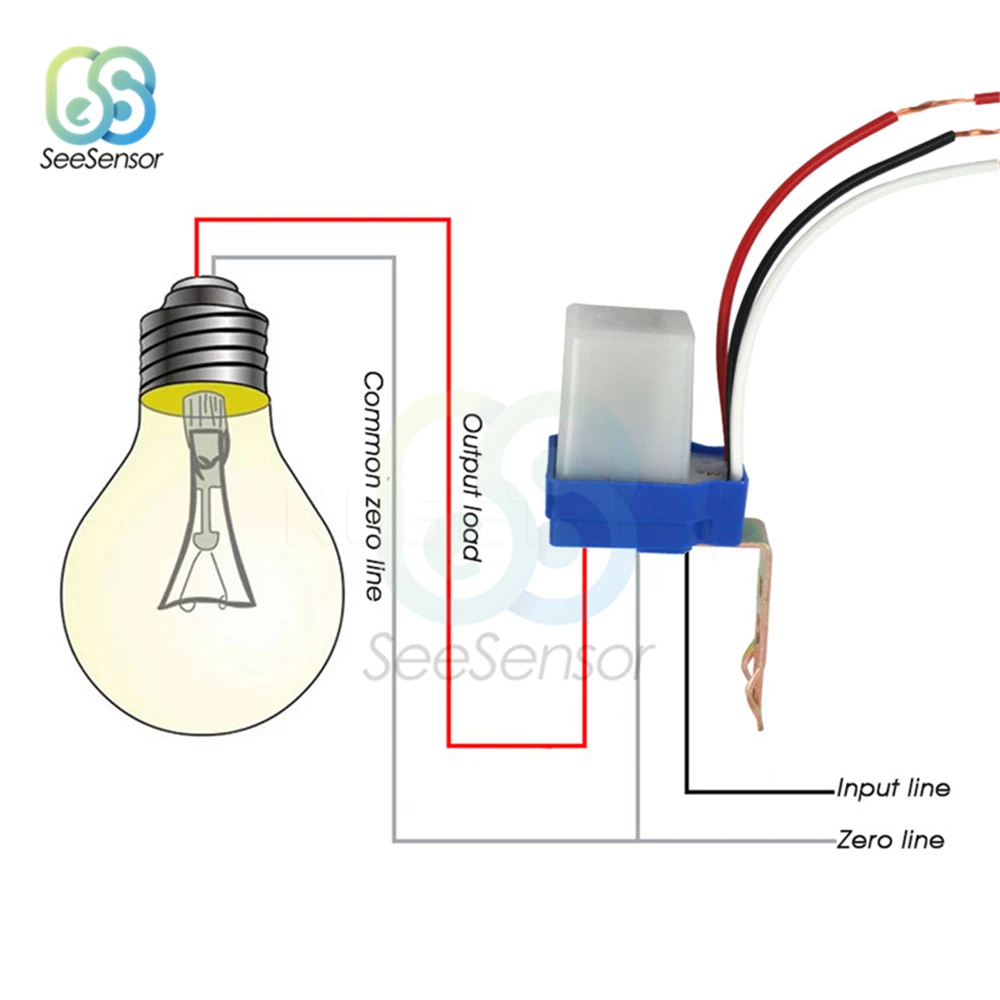 

220V 12V 24V 10A Automatic Auto On Off Photocell Street Light Switch Photoswitch Sensor Control Light Switch