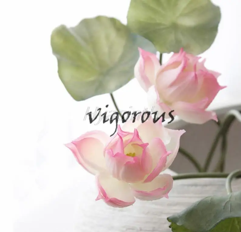 Vivid Mini Artificielle Fleur De Lotus Accueil Pot De Fleurs