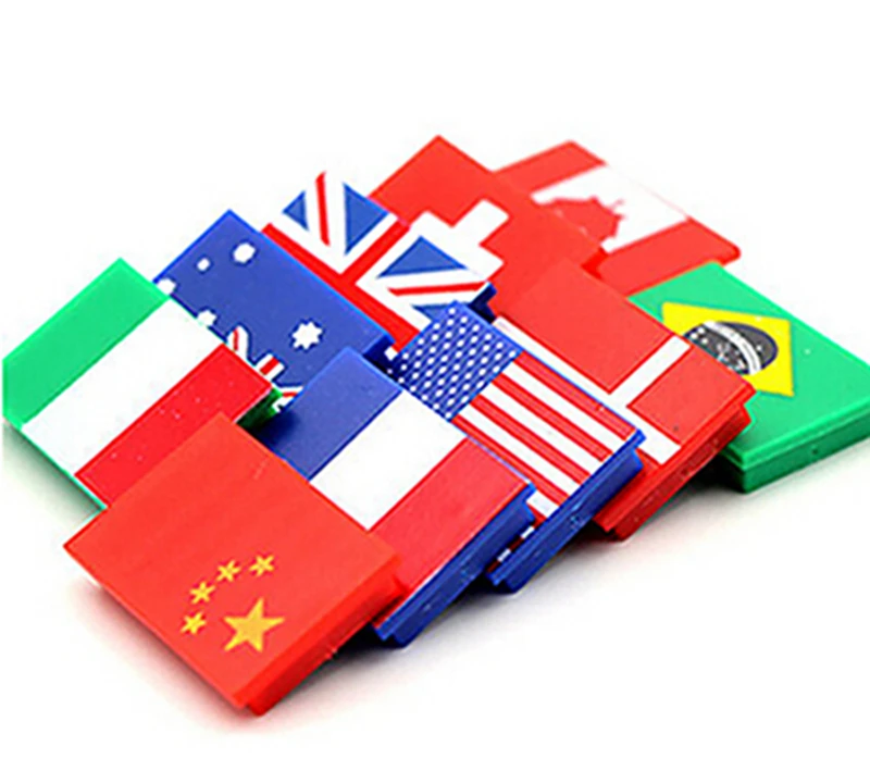 

10 Pcs/lot sMultinational flags fridge magnet home decor message board / teaching whiteboard / office tools magnetic sticker