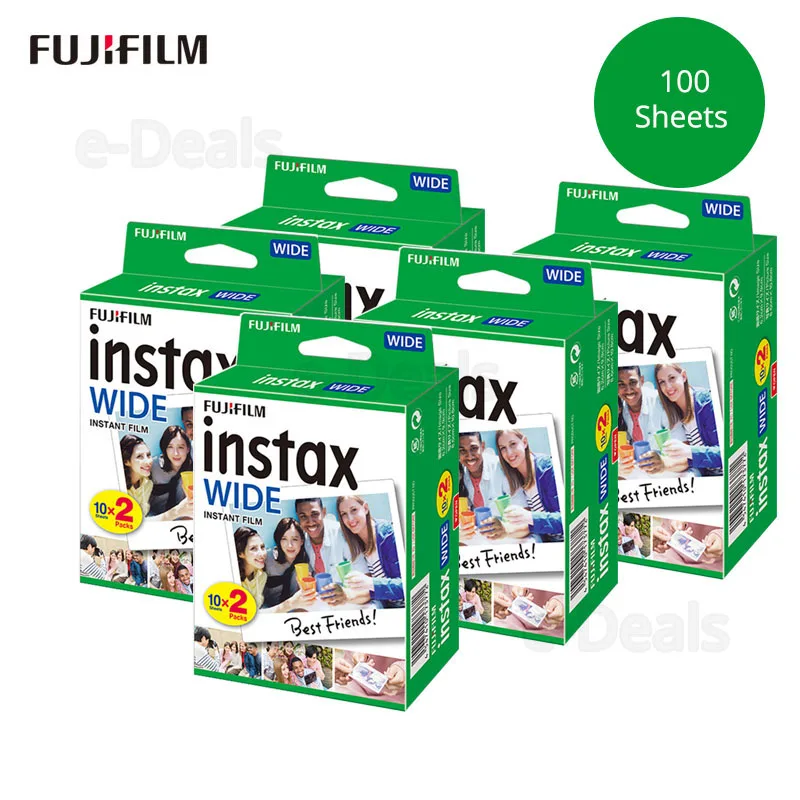 Для Fujifilm Instax Wide мгновенная пленка белая фотобумага для FUJI Instax Wide 210, Instax Wide 300 camera - Цвет: 5 x Wide White Film