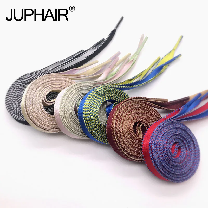 

50Pair Girl Special Lace Personality Style Lace Width 1cm Reversible Bicolor Laces Shoelace Fashion Sports Canvas Shoe Shoelaces