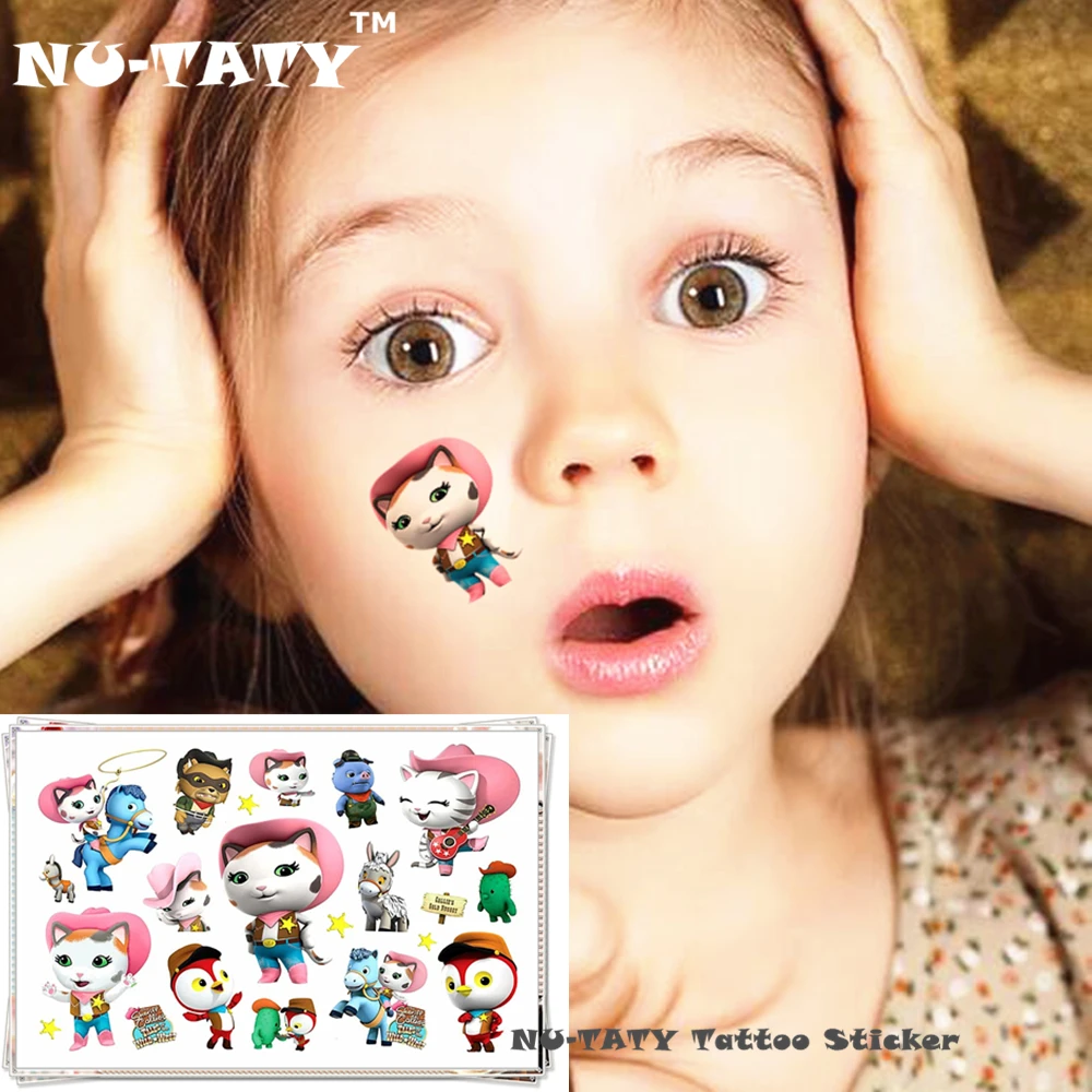 NU TATY Sheriff Callie Cat Child Temporary Tattoo Body Art Flash Tattoo