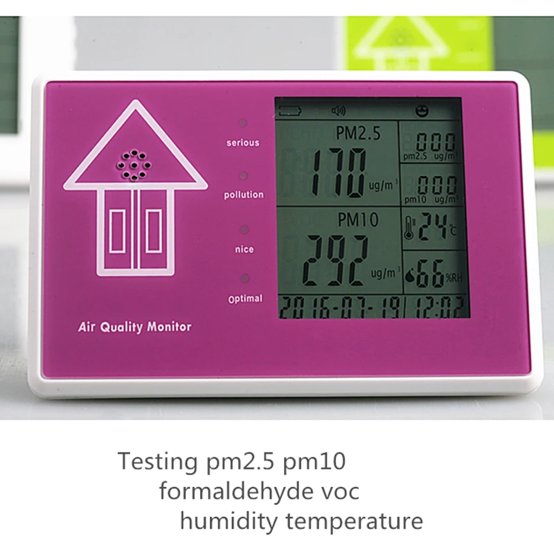 Free shipping Formaldehyde Indoor Air Quality monitor digital display