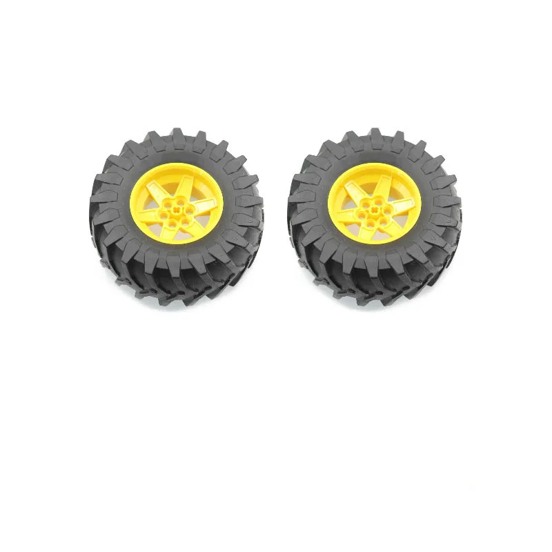 2 шт./лот совместимые с логотипами Technic Wheels 107*44 мм ZR Rim Wheel Tire Hub 23798 15038 fit 42054