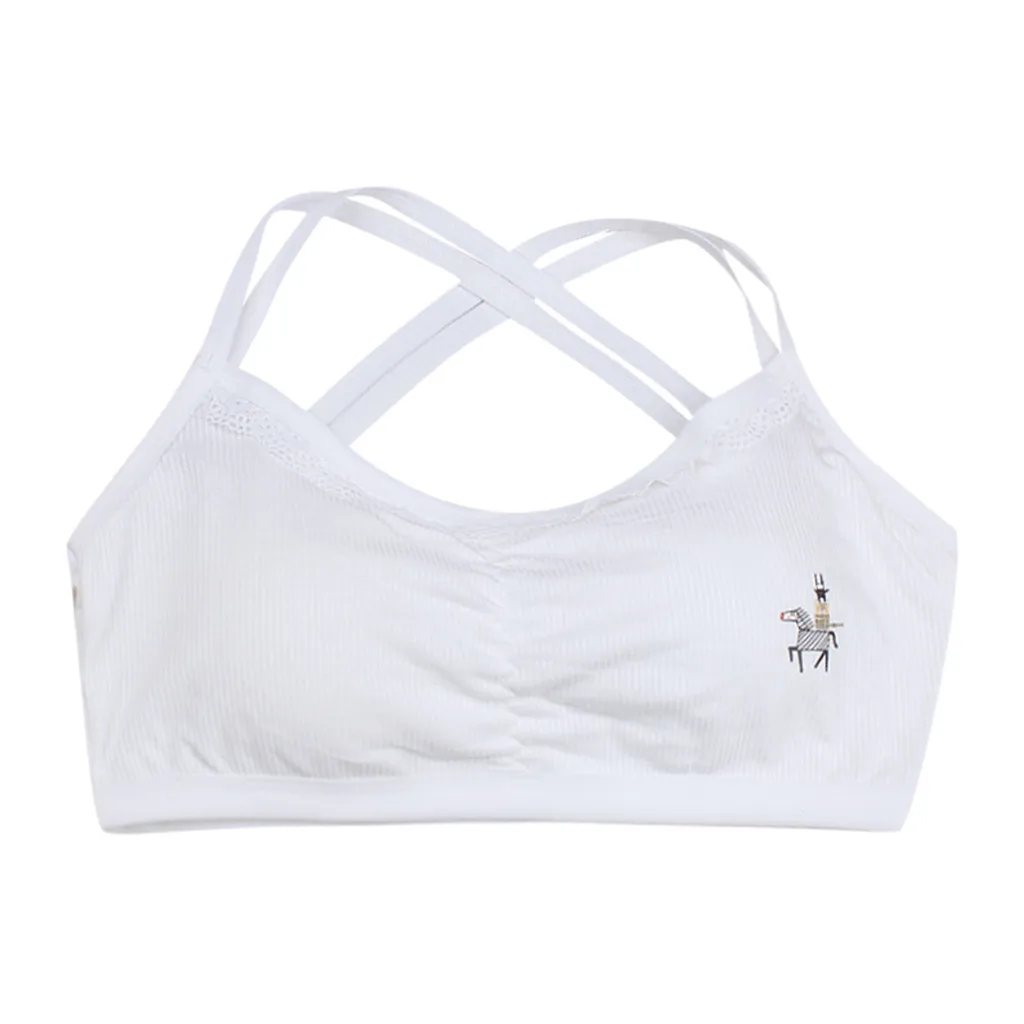 

4 Colors !Printed Solid 2019 New Soft Summer Kids Girls Underwear Foam Bra Vest Children Underclothes Sport Undies Clothes