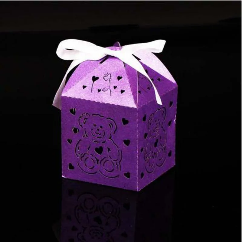 50PcsLots Laser Cut Little Bear Gift Box Favor Boxes Favor Boxes Baby Shower Favors Kids Birthday Wedding Party Decoration (9)