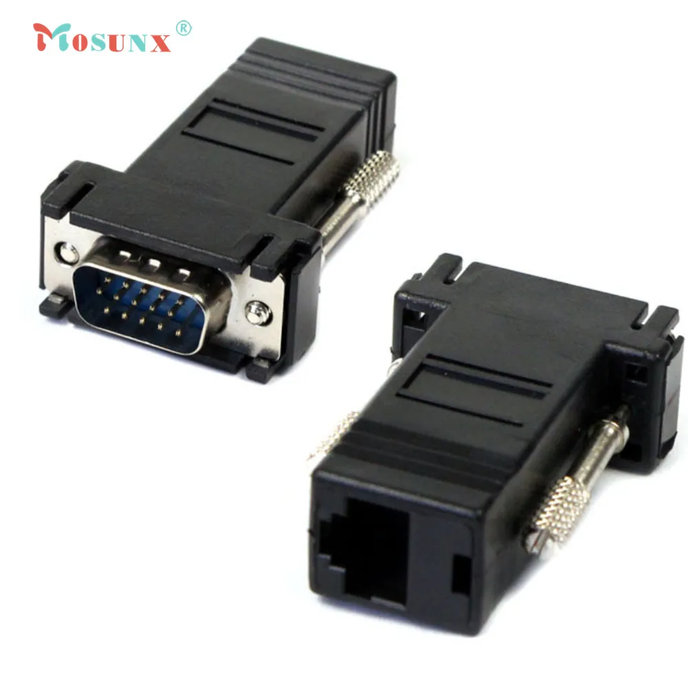 Горячая Распродажа новый удлинитель VGA Ecosin2 модель 5 Cat5e адаптер Ethernet RJ45 17mar24|vga