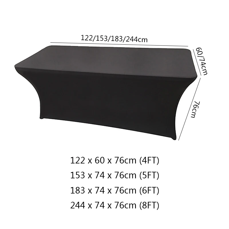  Party Stretch Tablecloth Spandex Lycra Table Cover Fit for Wedding Party Hotel Home Decoration Meet