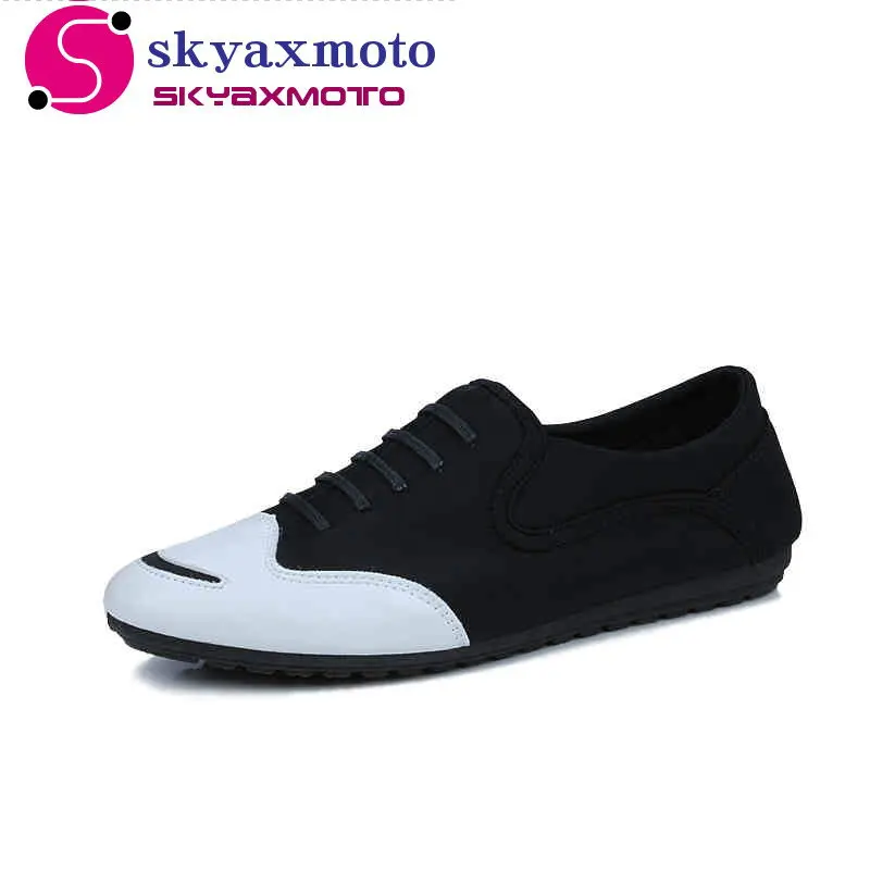

skyaxmoto 2018 fashion comfortable men casual shoes Men Flats Shoes Cheap Moccasins Men Loafers