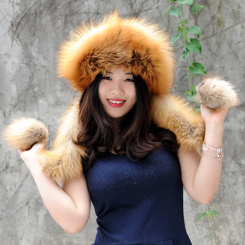 mad bomber trapper hat CX-C-175B New Design China Supplier 2017 Winter Women White Hat Warm Fox Fur Lady Hat Russian Hat mens leather bomber hat