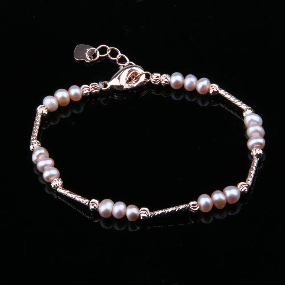 

100% Natural Freshwater Pearl Bracelets Natural Pearl Bracelet for Women Pearl Beads Bracelet 4-5mm