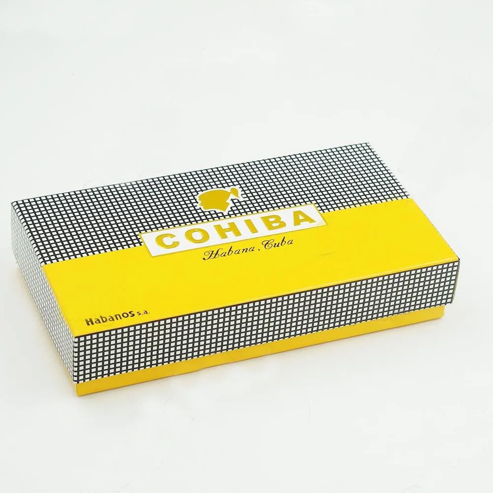 COHIBA Коричневый кожаный держатель 4 трубки путешествия портсигар чехол Humidor подарочная коробка