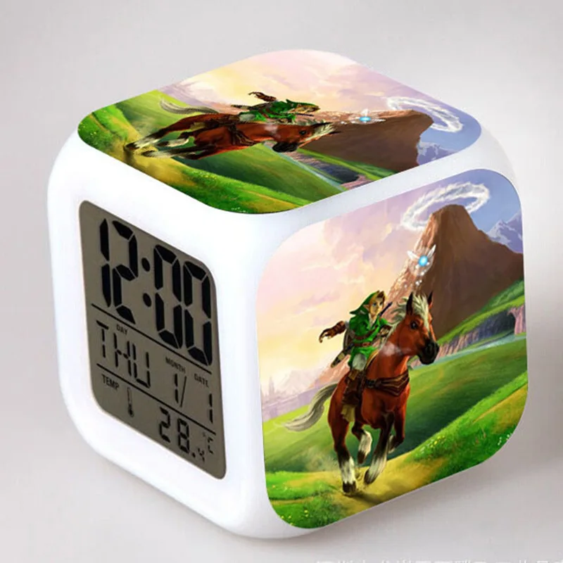 Фигурка настольной игры светодиодный Будильник цветная сенсорная подсветильник