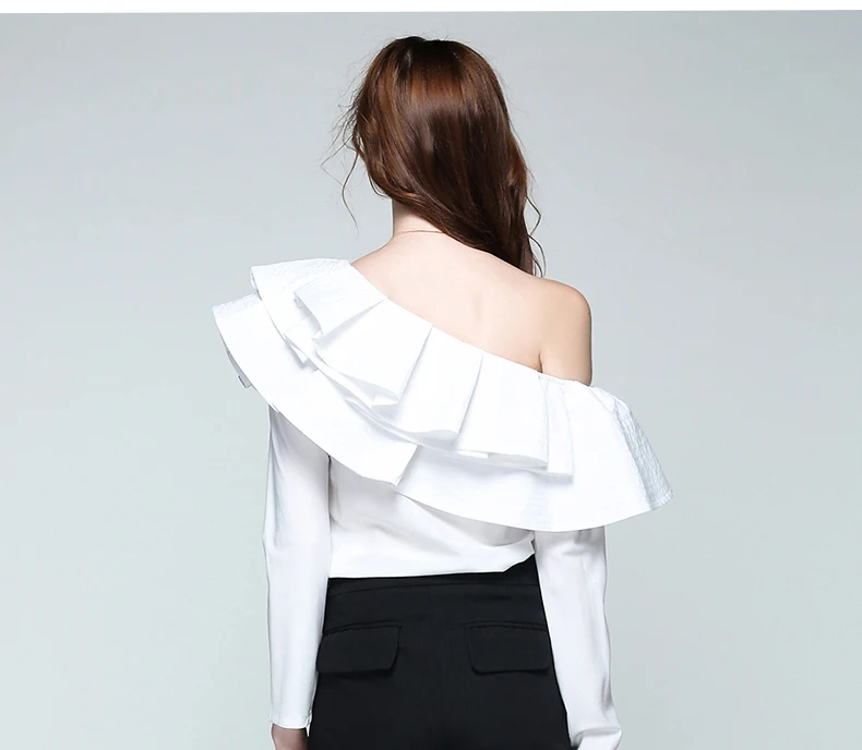  Long Sleeve Blusas Sexy Strapless  (23)