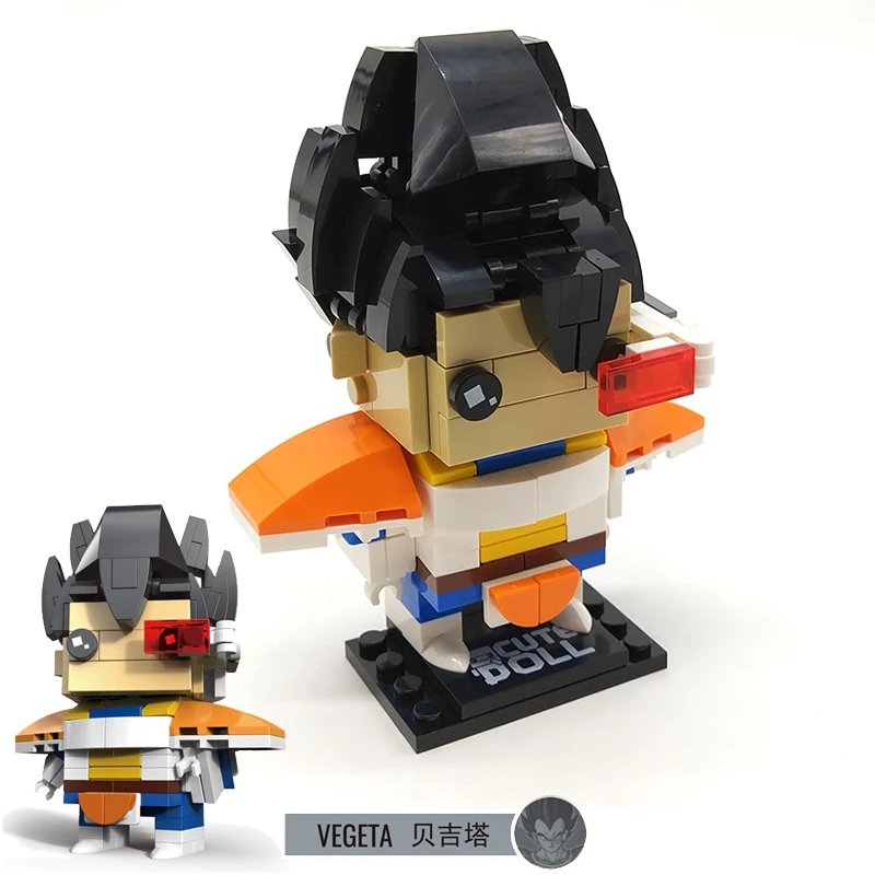 Brickheadz Dragon Ball Z супергерой Железный человек Marvel Супер Герои Бэтмен Фигурки строительные блоки кирпичи головы игрушки - Цвет: Style 7