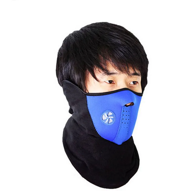 Cycling Mask Winter Neck Warm Fleece Half Face Mask Windproof Bike