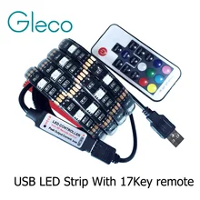 DC5V USB LED strip 5050 RGB Flexible Light 1M 2M TV Background Lighting RGB LED strip Adhesive Tape IP20 / IP65 waterproof
