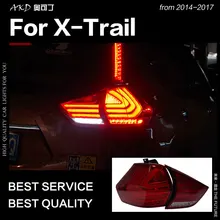 AKD Car Styling per Nissan X-trail Luci di Coda 2014-2017 Rouge LED Lampada di Coda DRL Segnale Del Freno Reverse auto Accessori