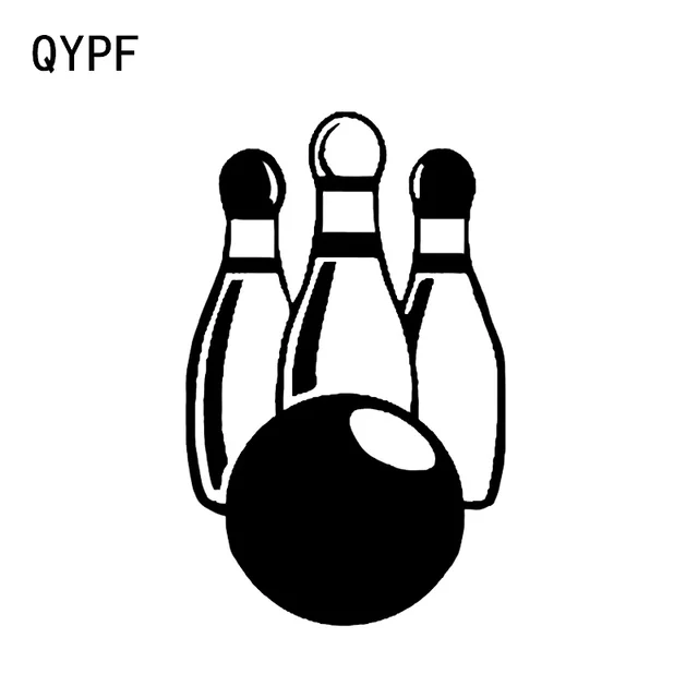 Special Offers QYPF 9.1*14.7CM Funny Bowling Decor Vinyl Car Styling Sticker Extreme Movement Accessories Silhouette C16-1266