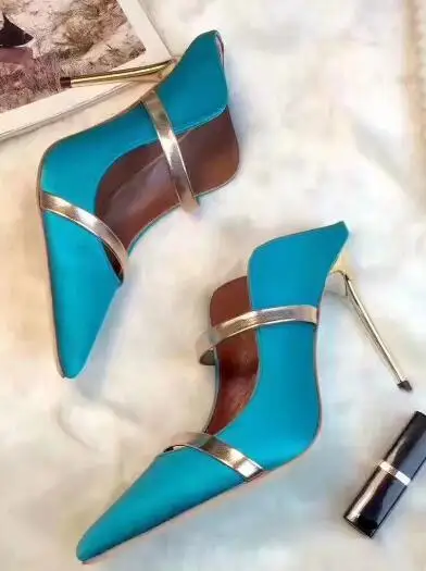 

Moraima Snc Sexy Pointed Toe Woman High Heel Shoes mixed COlors Cutouts Thin Heels pumps 2019 Fashion Party Dress Shoes