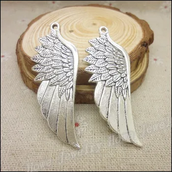 

20 pcs Charms Wings Pendant Tibetan silver Zinc Alloy Fit Bracelet Necklace DIY Metal Jewelry Findings