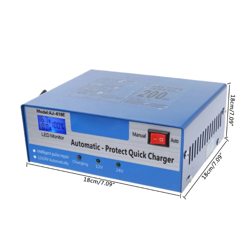 

Free delivery 12V/24V Automatic Quick Battery Charger Intelligent Pulse Repair Truck Storage
