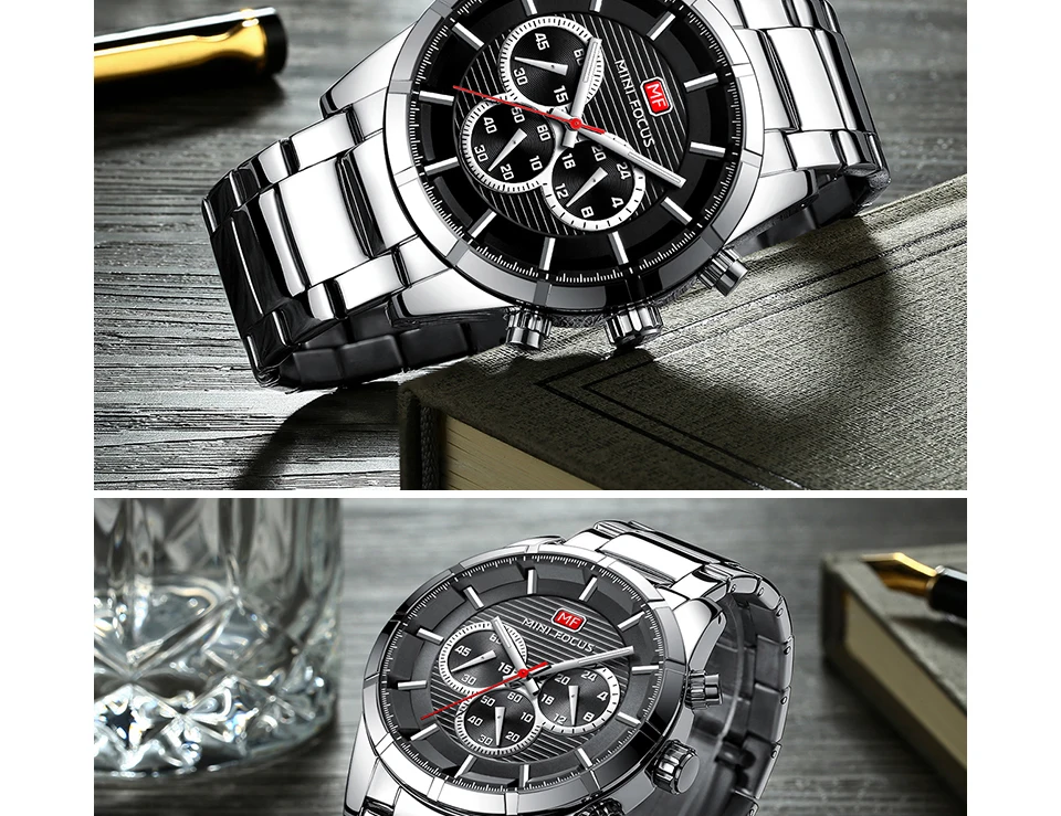 MINIFOCUS наручные часы Мужские лучший бренд роскошные известные мужские часы кварцевые часы наручные часы кварцевые часы Relogio Masculino MF0170G. 02