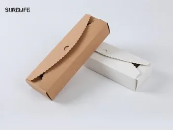 

40pcs/lot 23*7*4cm Brown white Carton Kraft Box Wedding Gift Candy Boxes Soap Packaging Jewellry Packing Box