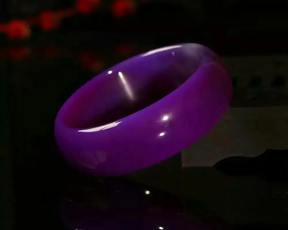 Natural Chalcedony Bracelet The Purple Chalcedony Bangle Female Fashion Gift