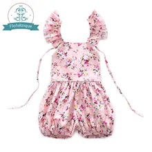 Г., летние комбинезоны для маленьких девочек Повседневный короткий комбинезон для девочек с цветочным рисунком милый комбинезон без рукава костюм размер от 1 до 6 лет