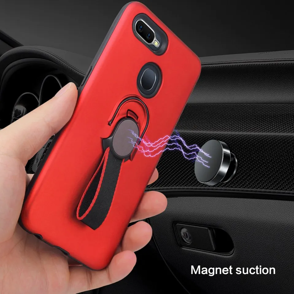 Ring Holder Case For OPPO F9 Pro F5 F7 Coque Silicone Magnetic Phone Back Case For OPPO R9S A73 A79 A3S R17 Realme 2 Pro Cover   (13)