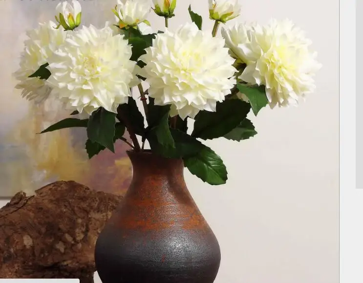 6 шт. Высший сорт декоративные цветы Моделирование Dahlia искусственные оптом