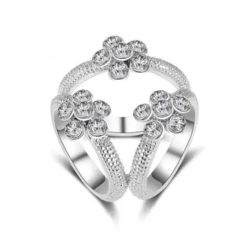 

High Quality Luxury 3-Circle Women Ladies Brooches OL Style Shawl Scarf Buckle Crystal Flower Scarves Clips Scarf Buckle