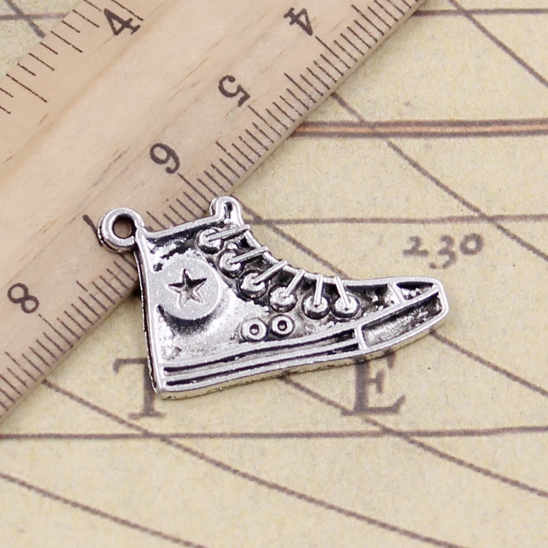 10 шт. очаровательные баскетбольные кроссовки 30x20 мм тибетские Подвески из