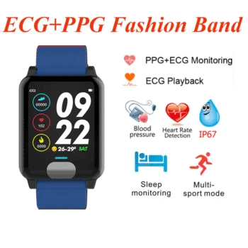 

Smartwatch ECG Blood pressure heart rate monitor PPG sleep tracker smart bracelet smart wristband smart watch smartband women