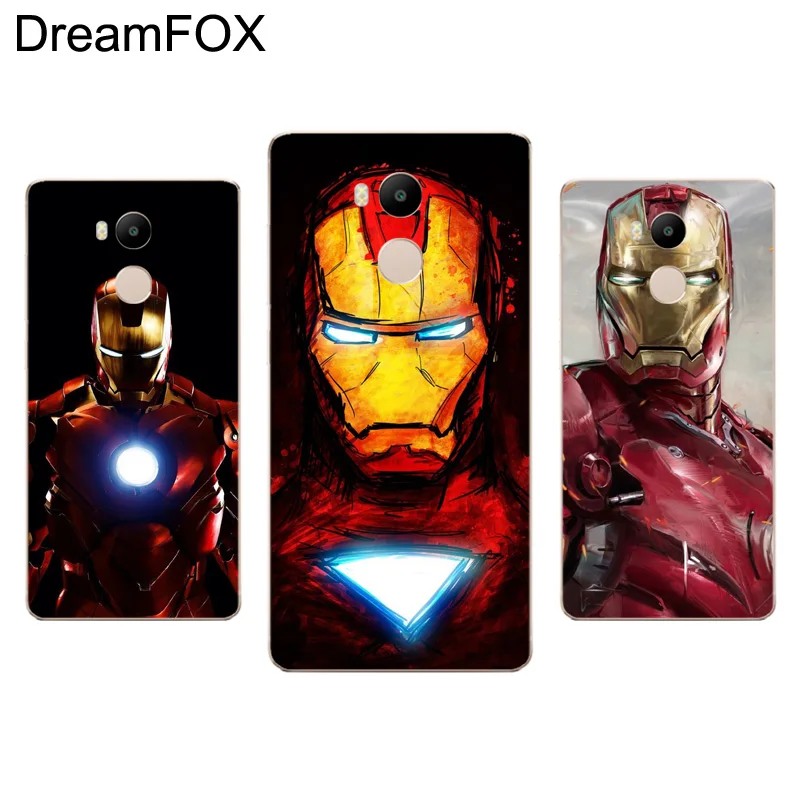 DREAMFOX M338 Iron Man Soft TPU Silicone Case Cover For Xiaomi Redmi Note 3 4 5 Plus 3S 4A 4X 5A Pro Global |