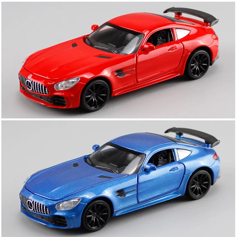 1/32 соотношение моделирование детская игрушка Mercedes AMG ЧУДесная игрушка автомобильный прицеп звук и легкий сплав литья модель игрушки