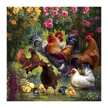 На заказ Алмазная картина курица петух ребенок крестиком Рождество Санта Клаус hibah домашний декор diy pintura Алмазная мозаика Круз